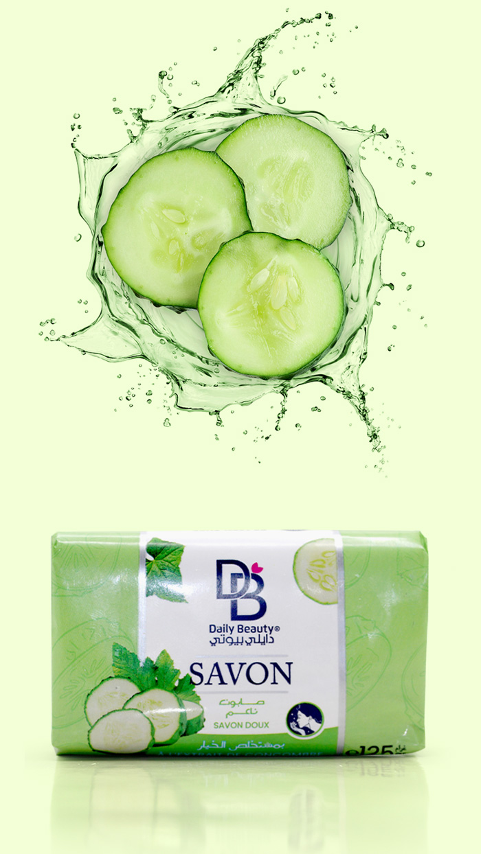 bannière mobile Savon daily beauty concombre